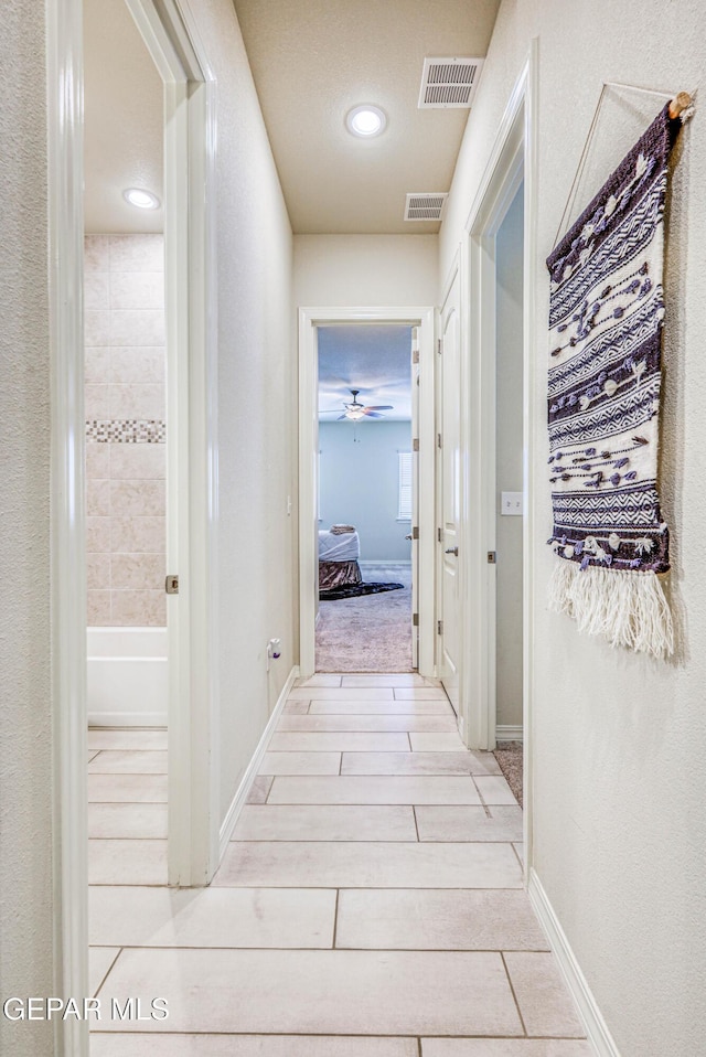 14940 Tierra Escape Ave, El Paso, TX 79938 - hallway featuring visible vents and recessed lighting