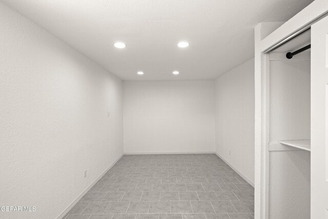 5540 Norwood Ct, El Paso, TX 79924 - basement featuring recessed lighting, tile patterned floors, and baseboards