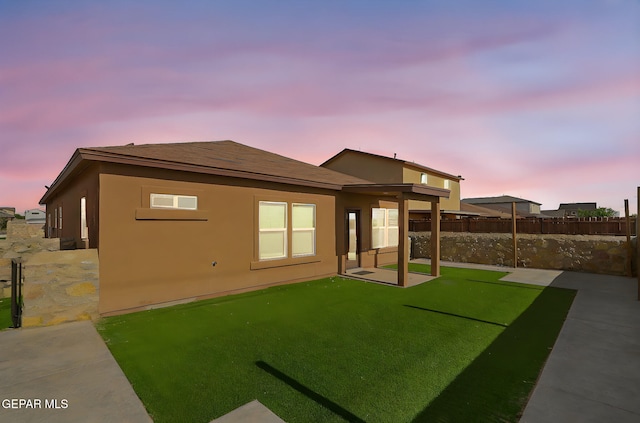 1021 Aerodyne Pl, El Paso, TX 79928 - rear view of property with a patio area, stucco siding, and a shingled roof