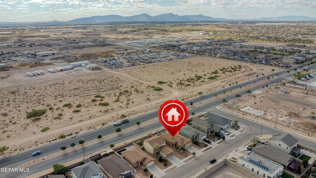 1021 Aerodyne Pl, El Paso, TX 79928 - bird's eye view of a mountain backdrop and a desert landscape