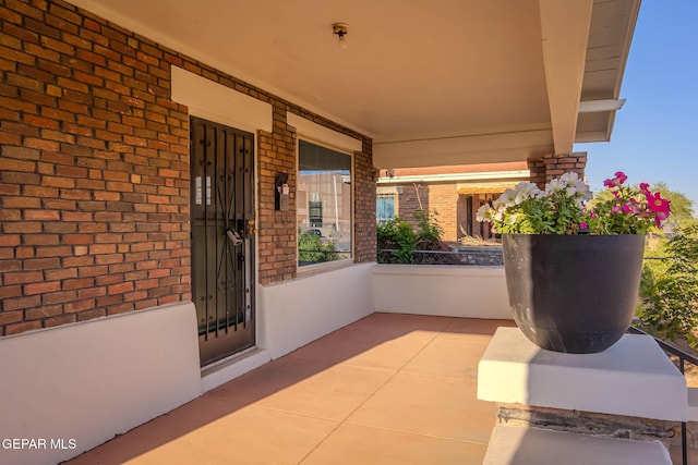 view of patio with covered porch