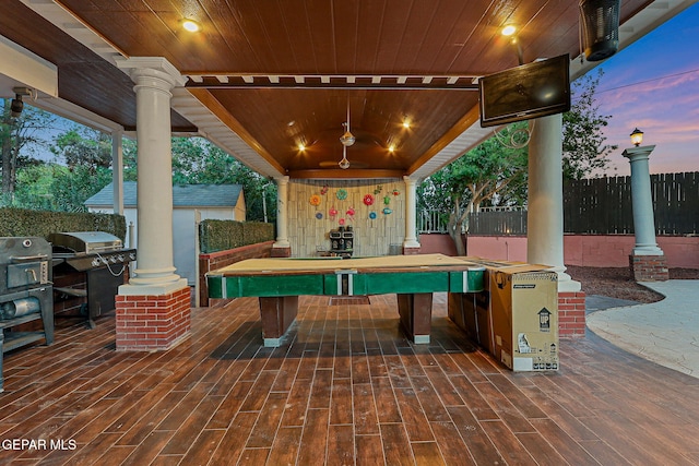 624 Mount Cristo Rey Ln, El Paso, TX 79922 - view of patio / terrace featuring fence, exterior bar, and area for grilling