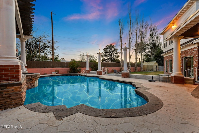 624 Mount Cristo Rey Ln, El Paso, TX 79922 - view of pool with a patio and a fenced backyard