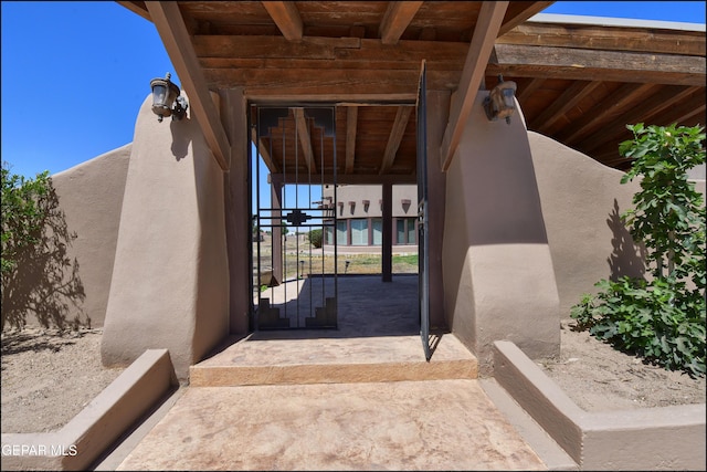5401 Tierra Vista Dr, El Paso, TX 79932 - doorway to property with stucco siding
