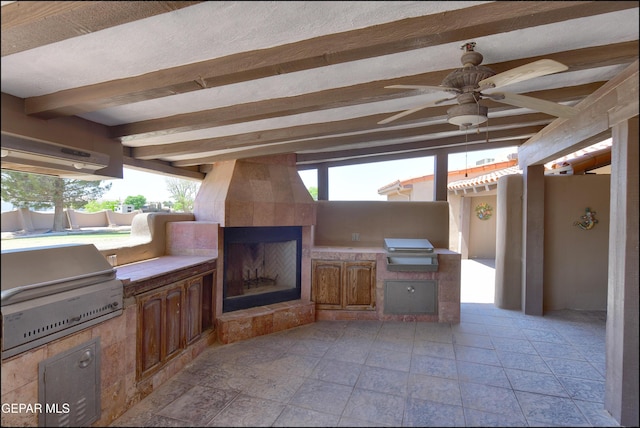 5401 Tierra Vista Dr, El Paso, TX 79932 - view of patio with a ceiling fan