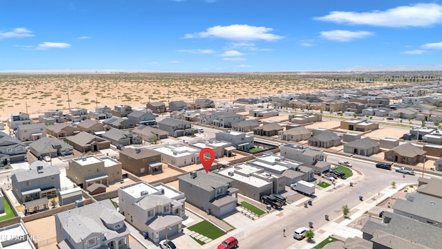 drone / aerial view with a residential view