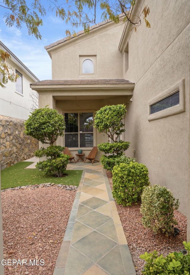 12164 Sitting Bull Dr, El Paso, TX 79936 - entrance to property featuring stucco siding