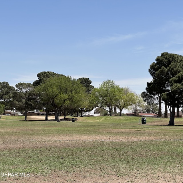 surrounding community with a yard