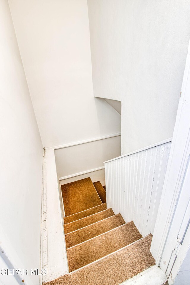 view of stairway