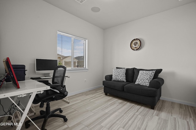 13740 Lago Vista Ave, El Paso, TX 79928 - office with baseboards and light wood finished floors