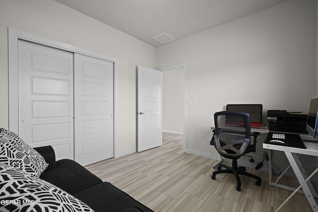13740 Lago Vista Ave, El Paso, TX 79928 - home office with light wood-style floors and baseboards