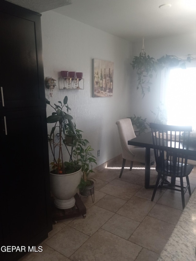 view of tiled dining area