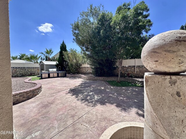 1363 Golden Trail Ln, El Paso, TX 79936 - view of patio with a fenced backyard