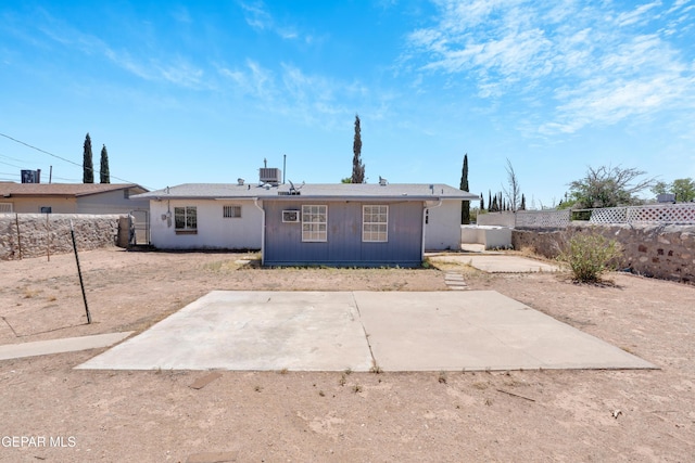10601 Teresa Pl, El Paso, TX 79924 - rear view of property featuring a patio area, a fenced backyard, and central AC