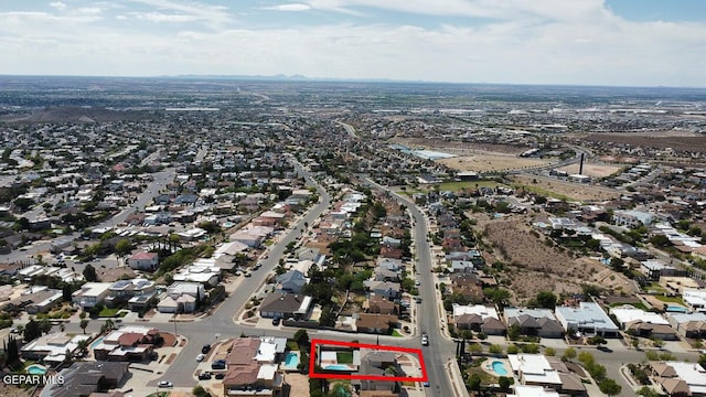 aerial view with a residential view