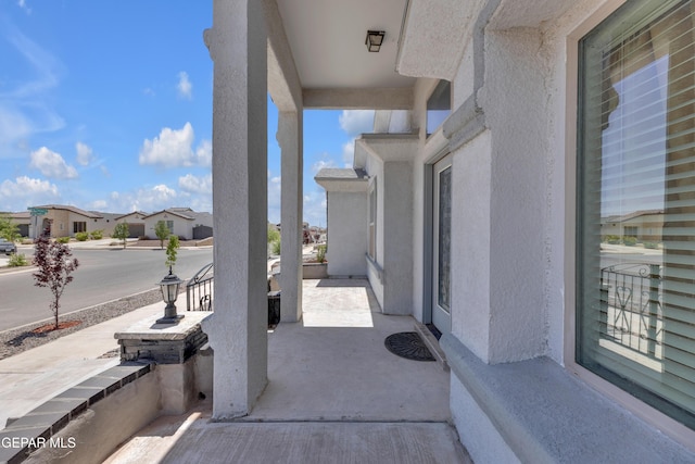 view of patio / terrace with a residential view