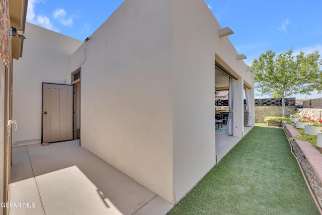 view of property exterior featuring stucco siding