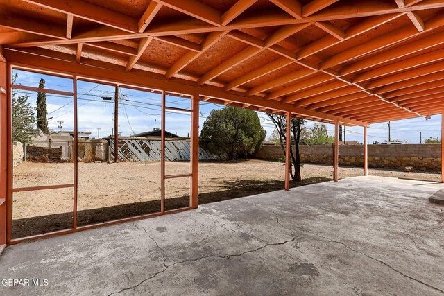 view of patio featuring a fenced backyard