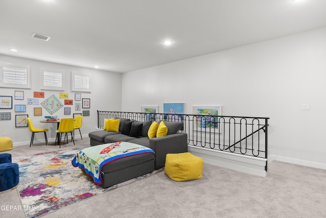 13352 Eton Ct, El Paso, TX 79928 - carpeted living room featuring recessed lighting and baseboards