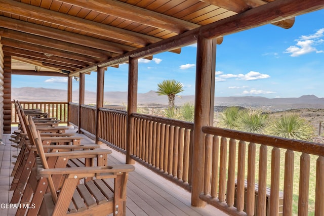 2 Scenic Ridge Rd N, Alpine, TX 99999 - deck featuring a mountain view