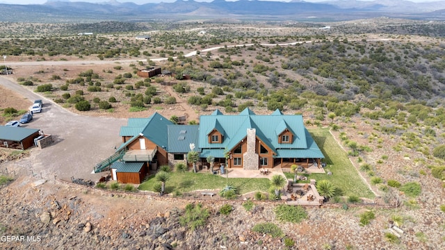 2 Scenic Ridge Rd N, Alpine, TX 99999 - aerial view of property and surrounding area with a mountainous background