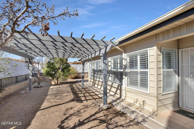 2801 Brady Pl, El Paso, TX 79935 - view of patio with a pergola and a fenced backyard