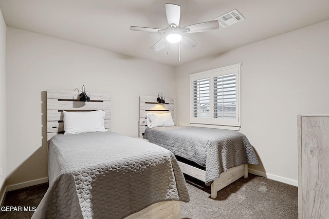 7809 Enchanted Circle Dr, El Paso, TX 79911 - bedroom featuring carpet flooring, baseboards, and a ceiling fan