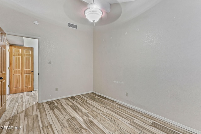 2250 Nancy Mcdonald Dr, El Paso, TX 79936 - empty room featuring wood finish floors, baseboards, and ceiling fan