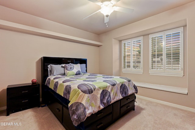 6225 Via Serena Dr, El Paso, TX 79912 - carpeted bedroom with baseboards and ceiling fan