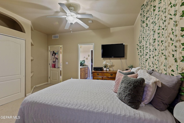 6225 Via Serena Dr, El Paso, TX 79912 - carpeted bedroom featuring a ceiling fan