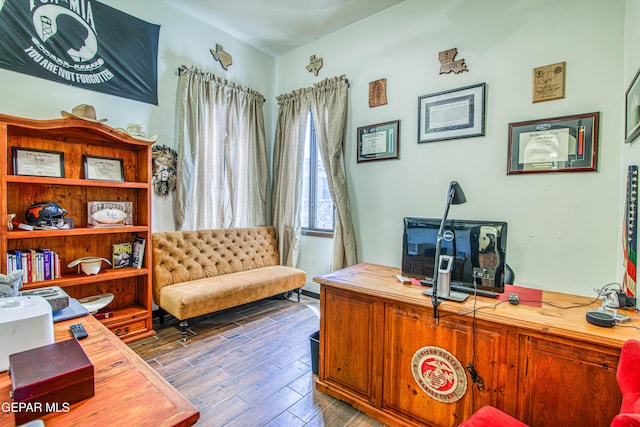 office featuring wood finished floors