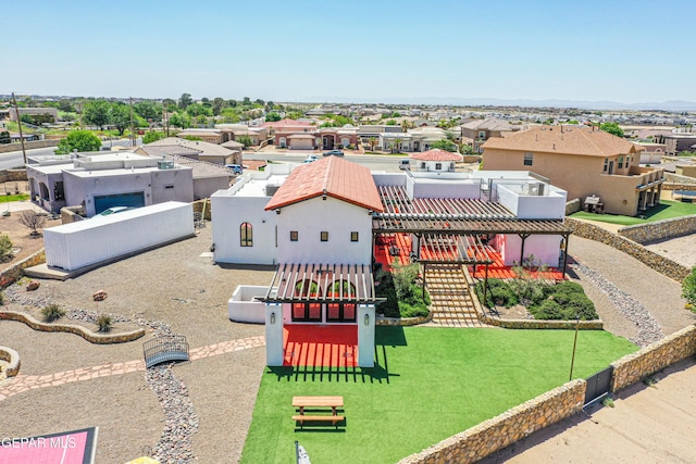 aerial perspective of suburban area