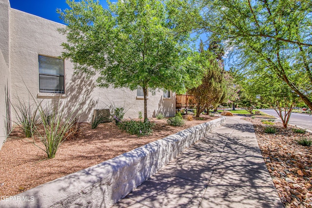 view of home's exterior featuring stucco siding