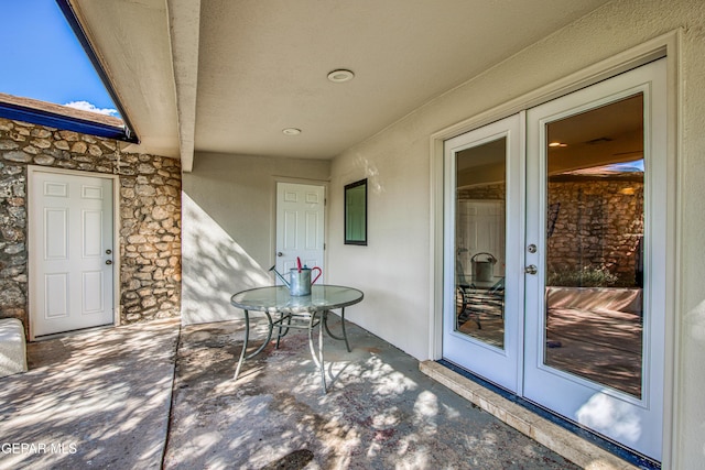 view of patio with french doors
