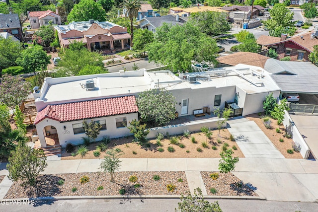 aerial perspective of suburban area
