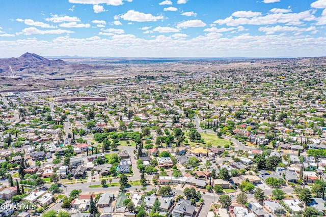 drone / aerial view of a mountainous background