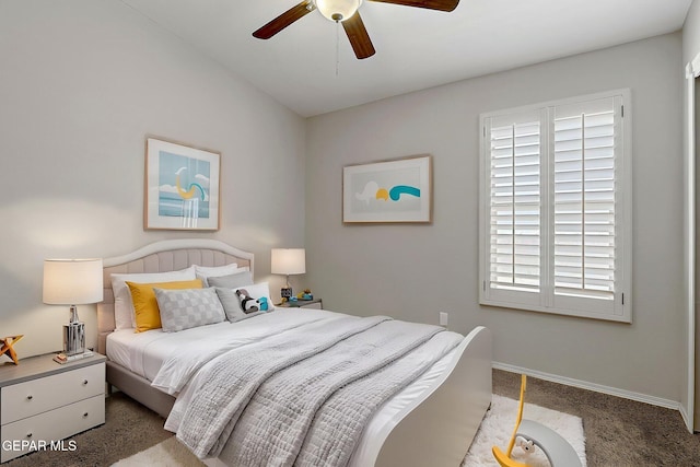 14182 John Scagno, El Paso, TX 79938 - carpeted bedroom featuring baseboards and a ceiling fan