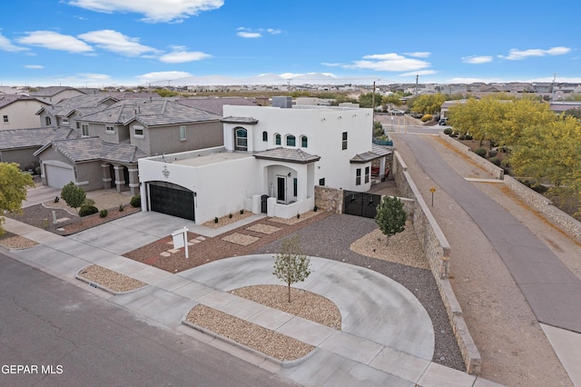 aerial view of residential area
