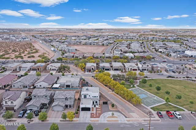 aerial view of residential area