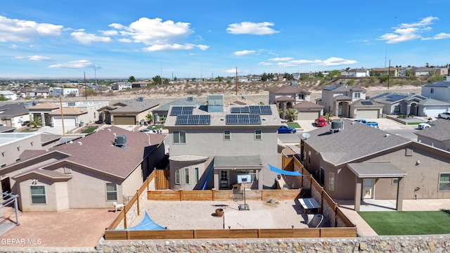 aerial view of residential area