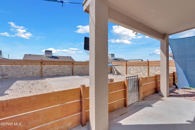 view of patio / terrace with a fenced backyard