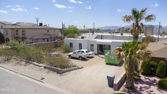 view of front of house with a mountain view