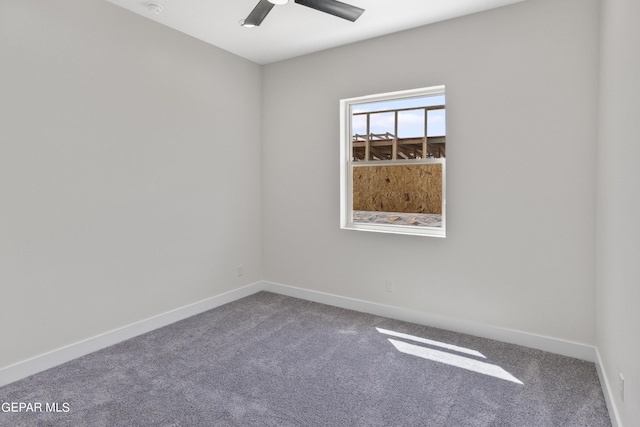 820 Acton St, Horizon City, TX 79928 - carpeted spare room with ceiling fan and baseboards