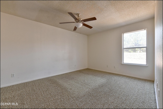 6205 Alina Baltazar Dr, El Paso, TX 79932 - unfurnished room with carpet floors, a ceiling fan, and a textured ceiling