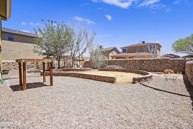 view of yard with a patio area