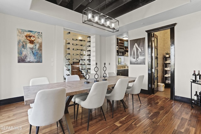 5905 Ojo De Agua Dr, El Paso, TX 79912 - dining room with wood finished floors and baseboards