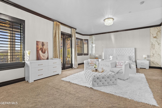 5905 Ojo De Agua Dr, El Paso, TX 79912 - carpeted bedroom with crown molding and baseboards