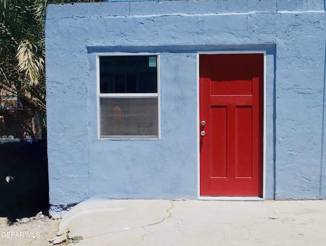 3825 Trowbridge Dr, El Paso, TX 79903 - view of exterior entry with stucco siding