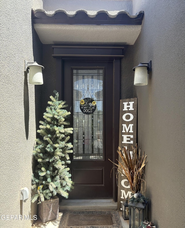 14233 Richard Wiles Ave, El Paso, TX 79938 - property entrance with stucco siding