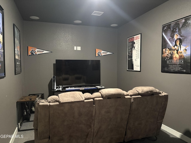 14233 Richard Wiles Ave, El Paso, TX 79938 - carpeted home theater with baseboards